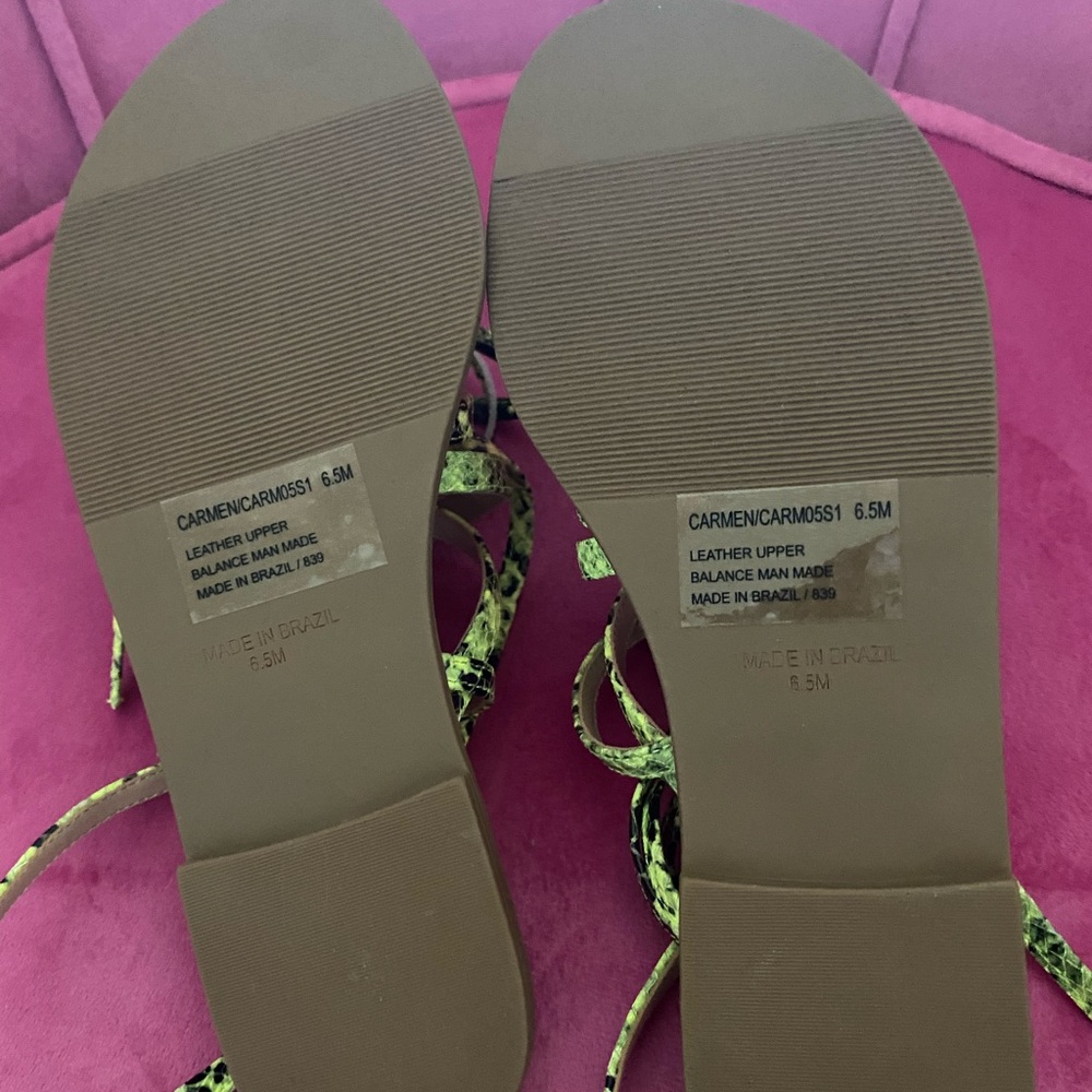 Gladiator Snakeskin Sandals - Picture 2 of 2